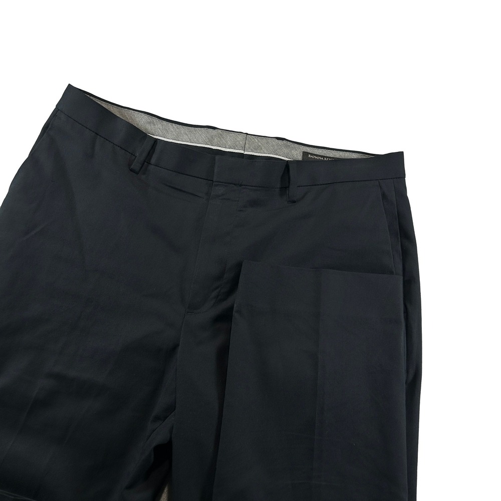 Banana Republic Chino Pants Mens 34x32 Black Slim Fit Stretch Cotton